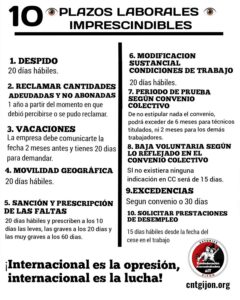 Plazos laborales imprescindibles